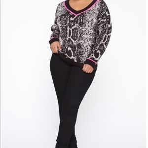 Snake Print Sweater